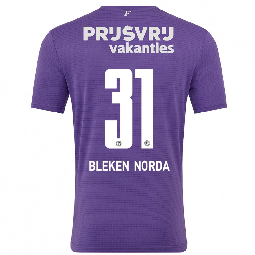 Danxen Uomo Haakon Bleken Norda #31 Maglia Gara Portiere Bianco Viola 2025/26 Maglietta