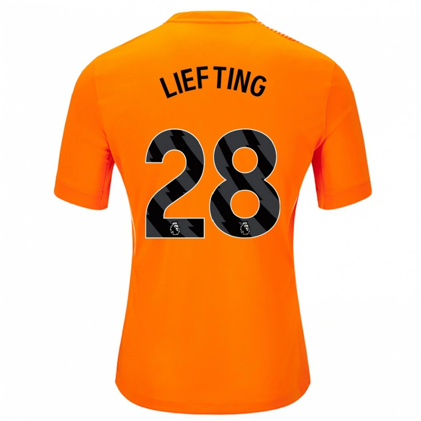 Danxen Uomo Femke Liefting #28 Maglia Gara Portiere Arancio Nero 2025/26 Maglietta