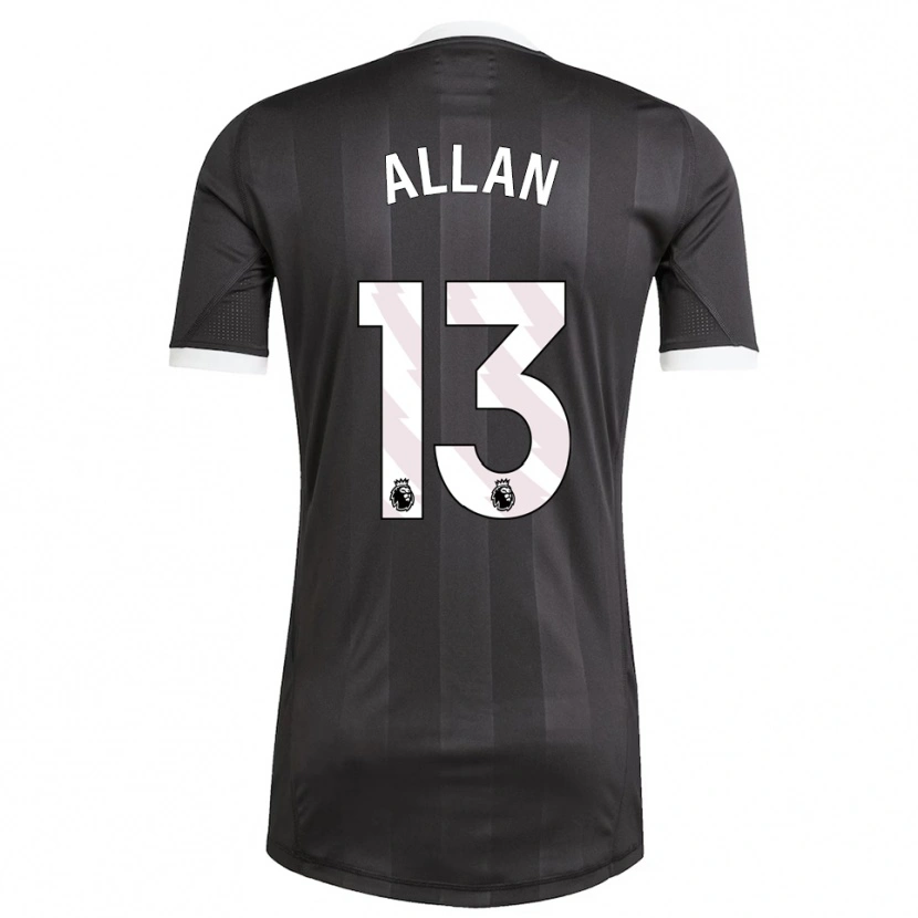Danxen Uomo Jack Allan #13 Maglia Gara Portiere Bianco Nero 2025/26 Maglietta