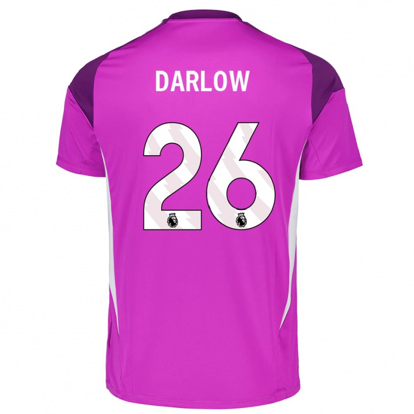 Danxen Uomo Karl Darlow #26 Maglia Gara Portiere Bianco Viola 2025/26 Maglietta