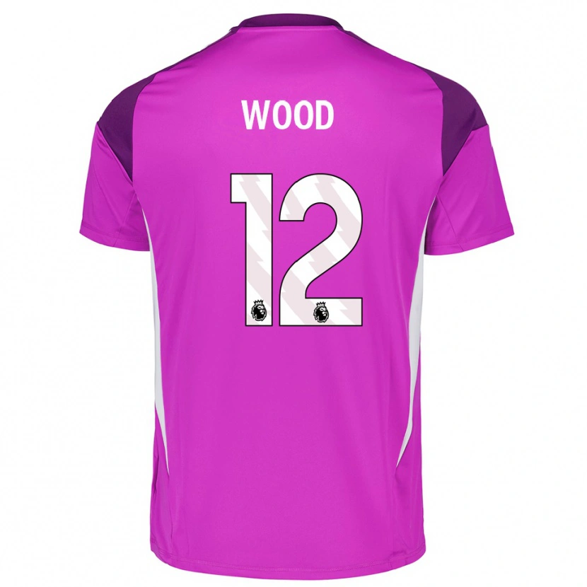 Danxen Uomo Oliver Wood #12 Maglia Gara Portiere Bianco Viola 2025/26 Maglietta