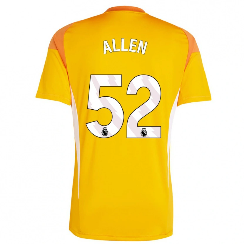 Danxen Uomo Michael Allen #52 Maglia Gara Portiere Bianco Arancio 2025/26 Maglietta