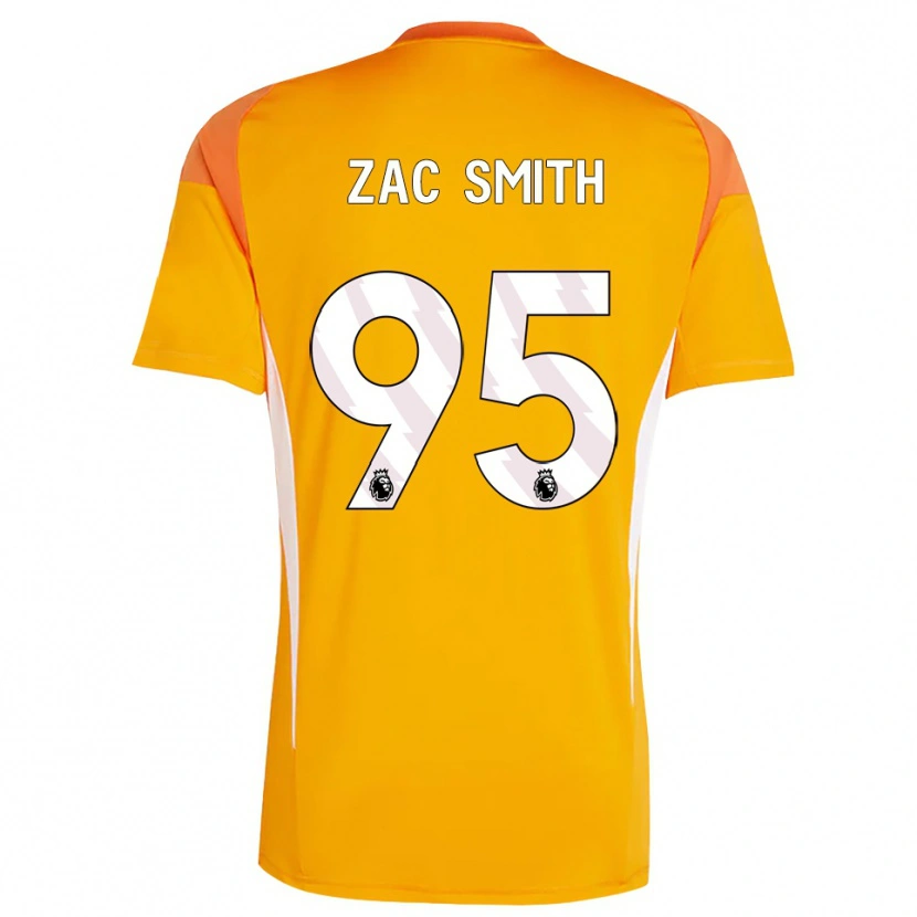 Danxen Uomo Zac Smith #95 Maglia Gara Portiere Bianco Arancio 2025/26 Maglietta