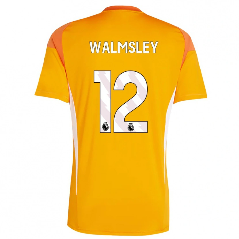Danxen Uomo Joseph Walmsley #12 Maglia Gara Portiere Bianco Arancio 2025/26 Maglietta