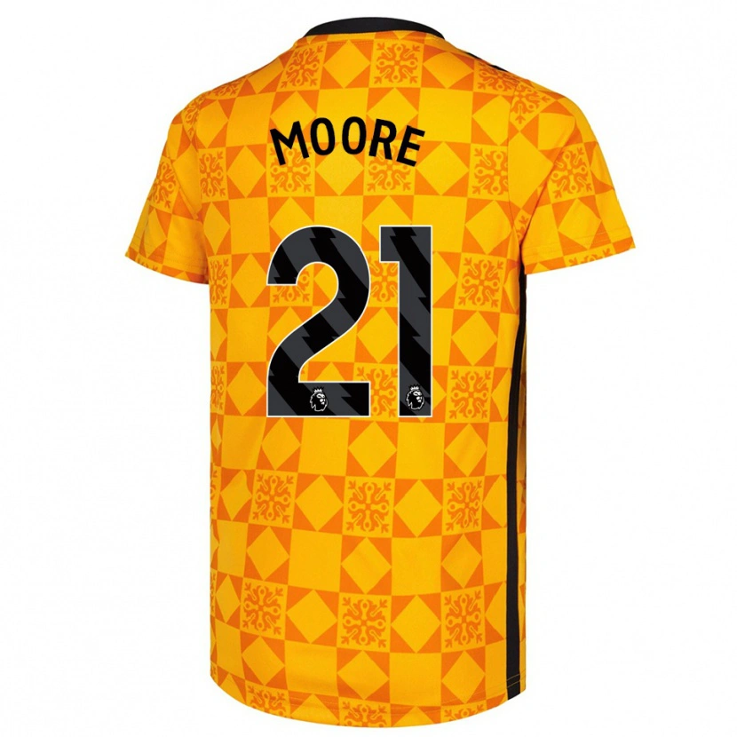 Danxen Uomo Simon Moore #21 Maglia Gara Portiere Giallo Nero 2025/26 Maglietta