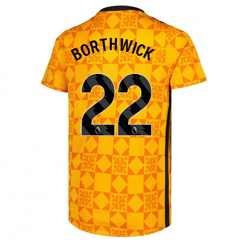 Danxen Uomo Megan Borthwick #22 Maglia Gara Portiere Giallo Nero 2025/26 Maglietta