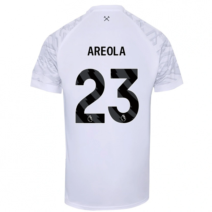 Danxen Uomo Alphonse Areola #23 Maglia Gara Portiere Bianco Nero 2025/26 Maglietta
