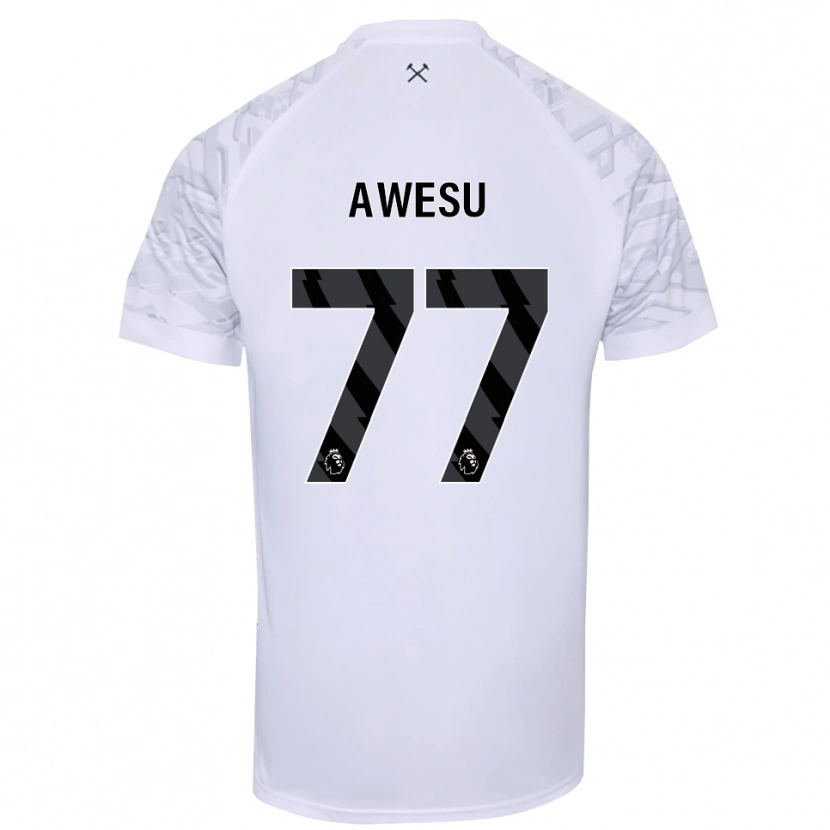 Danxen Uomo Lanre Awesu #77 Maglia Gara Portiere Bianco Nero 2025/26 Maglietta