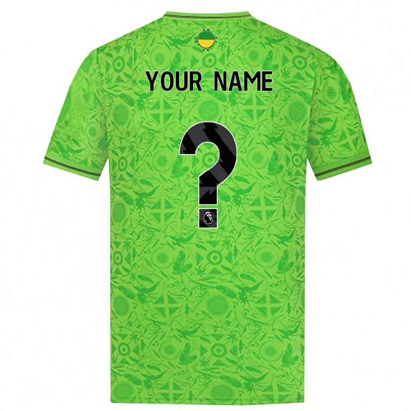 Danxen Uomo Wolverhampton Wanderers Maglia Gara Portiere Verde Nero 2025/26 Maglietta