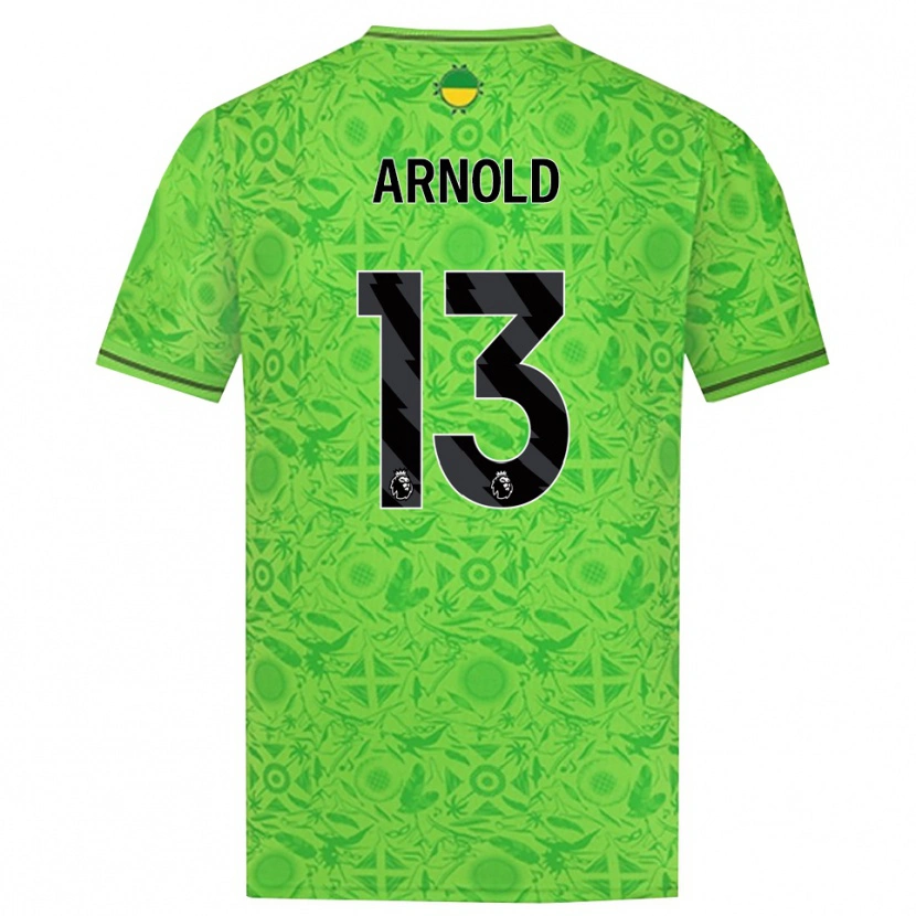 Danxen Uomo Alfie Arnold #13 Maglia Gara Portiere Verde Nero 2025/26 Maglietta
