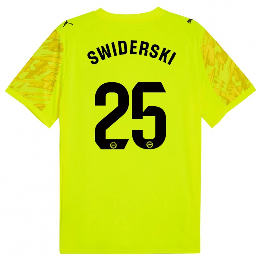 Danxen Uomo Grégoire Swiderski #25 Maglia Gara Portiere Giallo Nero 2025/26 Maglietta