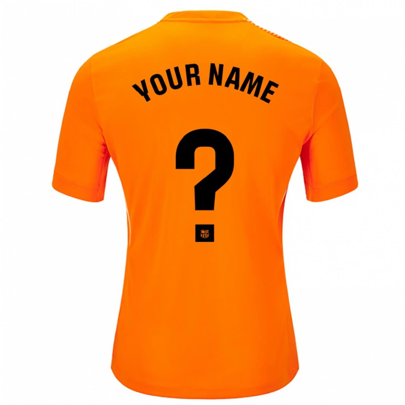 Danxen Uomo Barcelona Maglia Gara Portiere Arancione Nero 2025/26 Maglietta