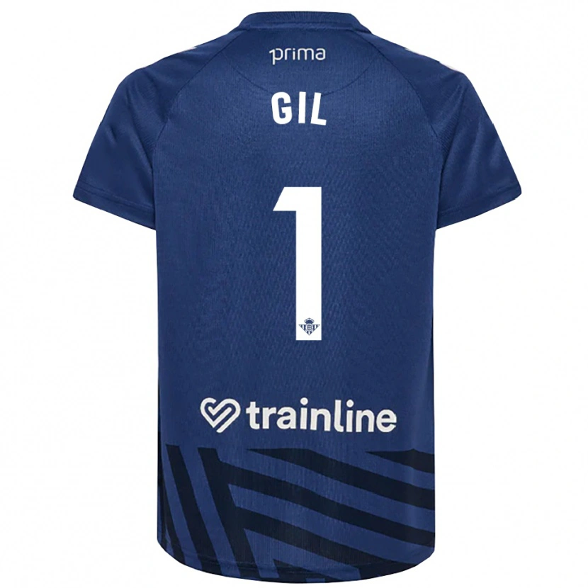 Danxen Uomo Noelia Gil #1 Maglia Gara Portiere Blu Royal Bianco 2025/26 Maglietta