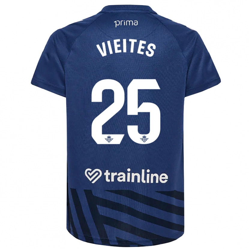 Danxen Uomo Fran Vieites #25 Maglia Gara Portiere Blu Royal Bianco 2025/26 Maglietta