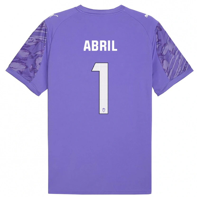 Danxen Uomo Vicent Abril #1 Maglia Gara Portiere Lilla Bianco 2025/26 Maglietta