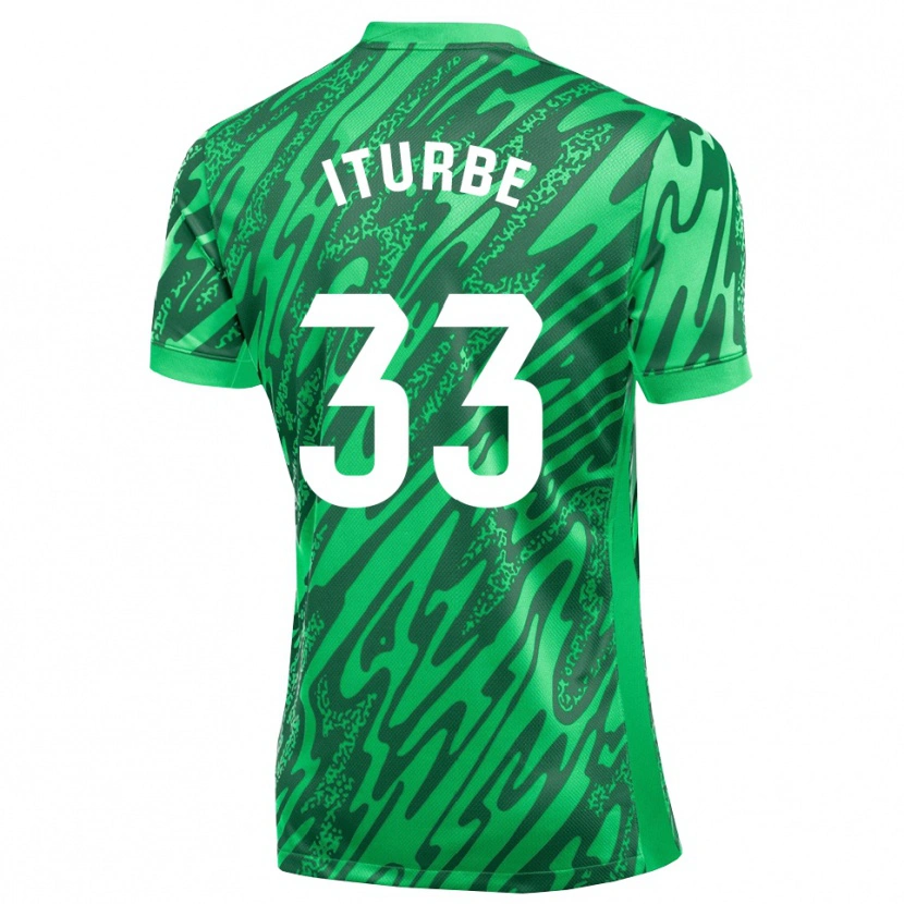 Danxen Uomo Alejandro Iturbe #33 Maglia Gara Portiere Verde Scuro Bianco 2025/26 Maglietta