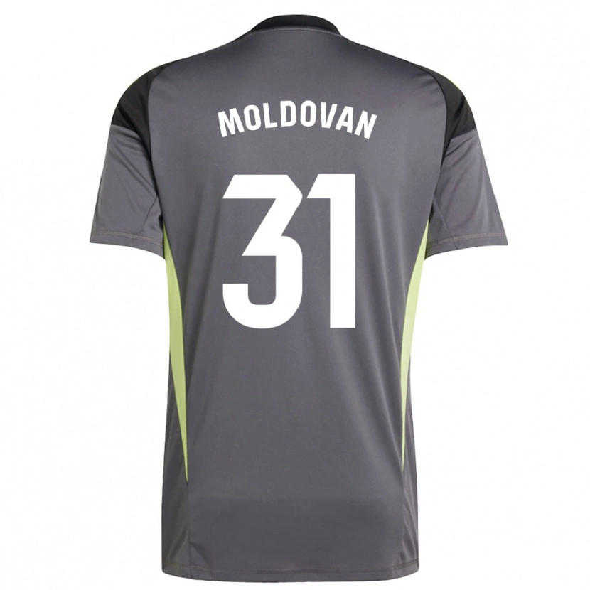 Danxen Uomo Horațiu Moldovan #31 Maglia Gara Portiere Grigio Scuro Nero 2025/26 Maglietta