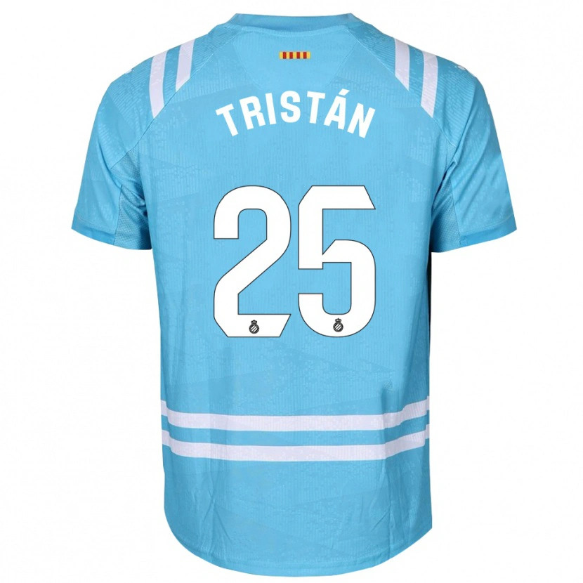 Danxen Uomo Pol Tristán #25 Maglia Gara Portiere Azzurro Bianco 2025/26 Maglietta