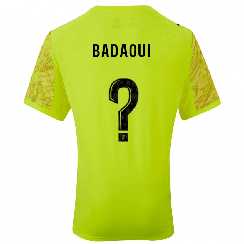 Danxen Uomo Yassine Badaoui #0 Maglia Gara Portiere Verde Fluorescente Nero 2025/26 Maglietta