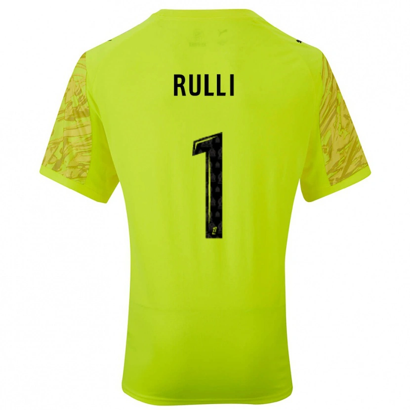 Danxen Uomo Gerónimo Rulli #1 Maglia Gara Portiere Verde Fluorescente Nero 2025/26 Maglietta