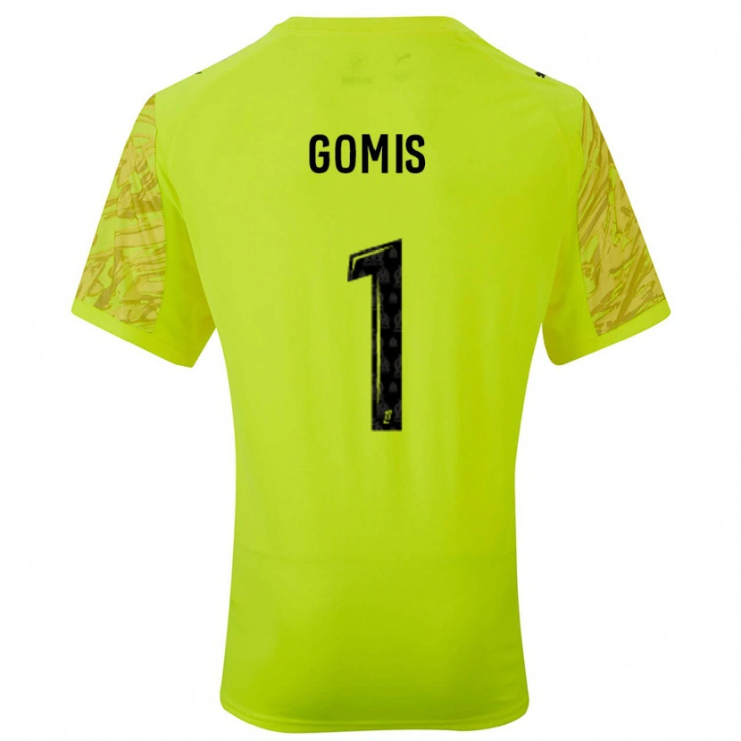 Danxen Uomo Ibrahim Gomis #1 Maglia Gara Portiere Verde Fluorescente Nero 2025/26 Maglietta