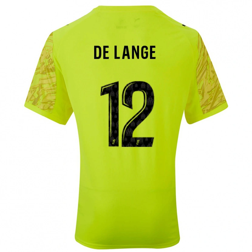 Danxen Uomo Jeffrey de Lange #12 Maglia Gara Portiere Verde Fluorescente Nero 2025/26 Maglietta