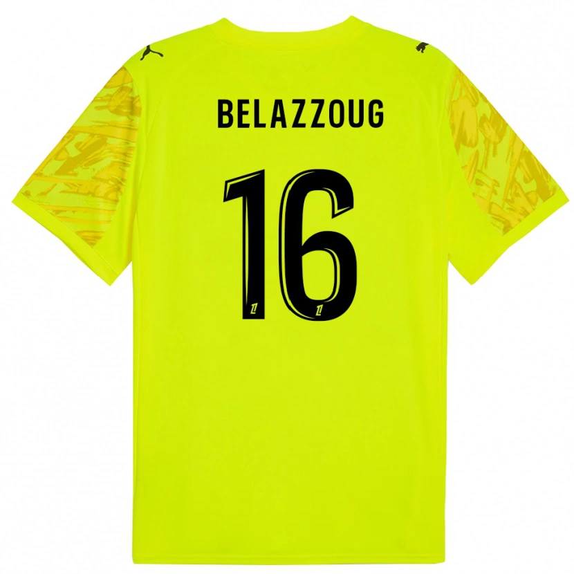 Danxen Uomo Kilian Belazzoug #16 Maglia Gara Portiere Verde Fluorescente Giallo 2025/26 Maglietta