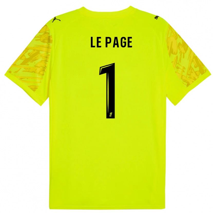 Danxen Uomo Noé Le Page #1 Maglia Gara Portiere Verde Fluorescente Giallo 2025/26 Maglietta