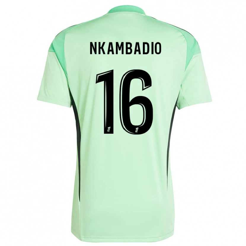 Danxen Uomo Obed Nkambadio #16 Maglia Gara Portiere Verde Chiaro Nero 2025/26 Maglietta