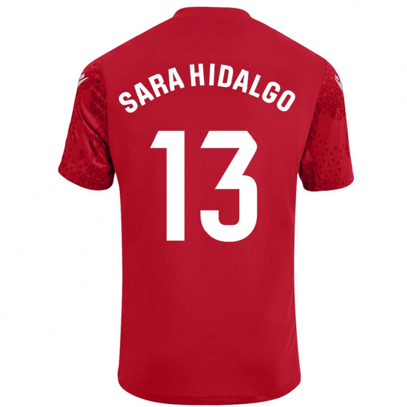 Danxen Uomo Sara Hidalgo Merino #13 Maglia Gara Portiere Rosso Bianco 2025/26 Maglietta
