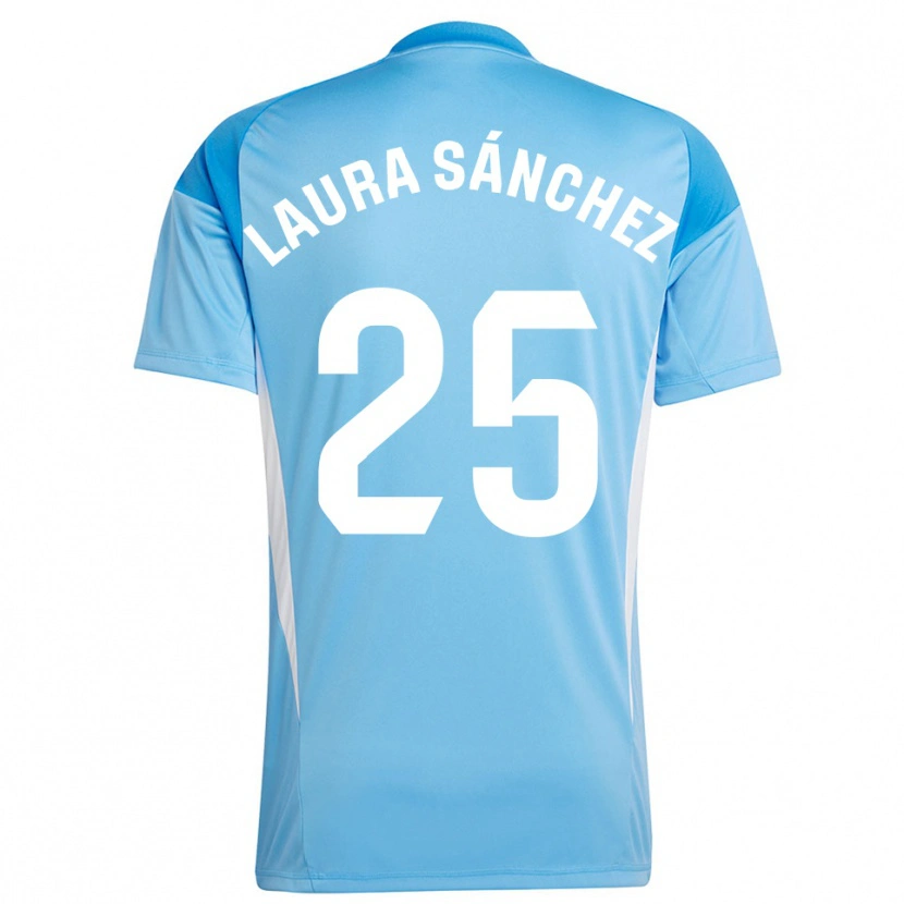 Danxen Uomo Laura Sánchez Comuñas #25 Maglia Gara Portiere Azzurro Cielo Bianco 2025/26 Maglietta