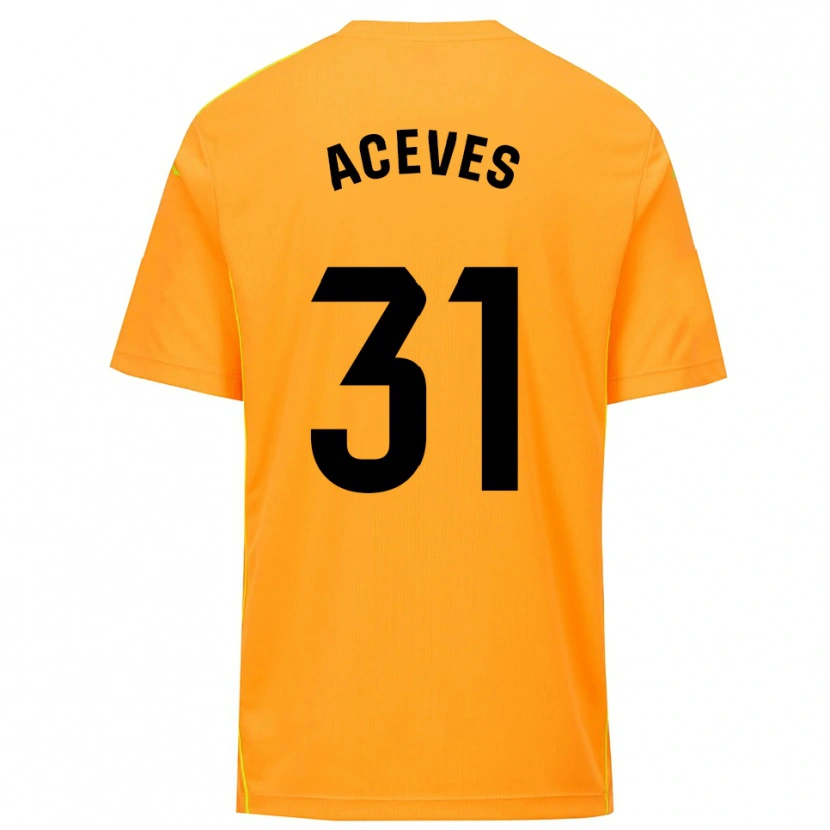 Danxen Uomo Álvaro Aceves #31 Maglia Gara Portiere Arancione Nero 2025/26 Maglietta