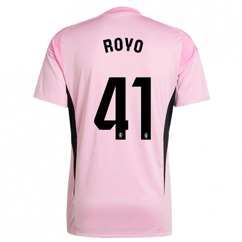 Danxen Uomo Eduardo Royo #41 Maglia Gara Portiere Rosa Chiaro Nero 2025/26 Maglietta