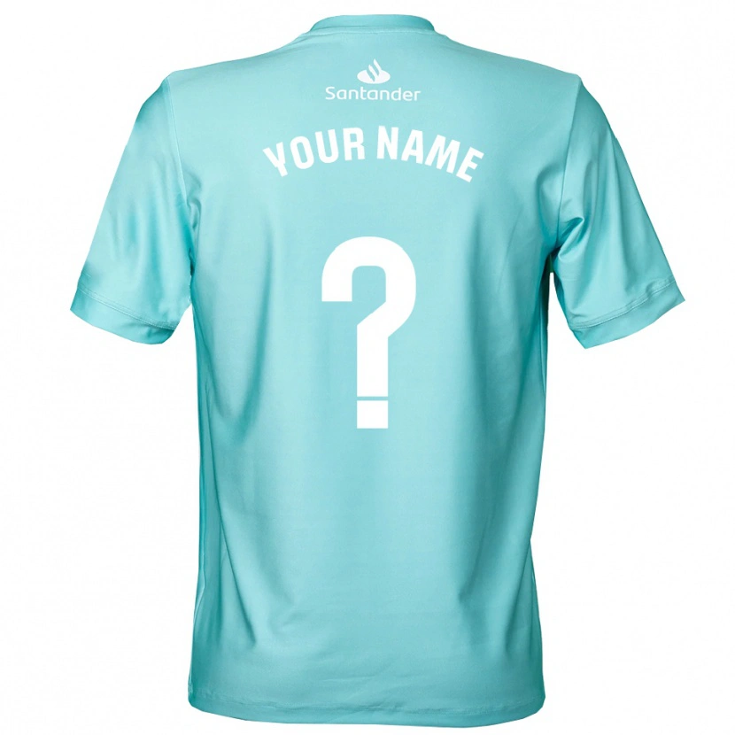 Danxen Uomo Racing de Santander Maglia Gara Portiere Ciano Chiaro Bianco 2025/26 Maglietta