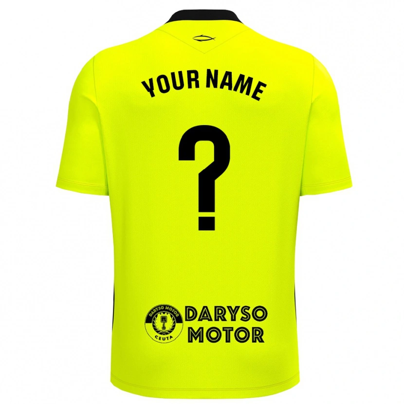 Danxen Uomo AD Ceuta Maglia Gara Portiere Verde Giallo Nero 2025/26 Maglietta