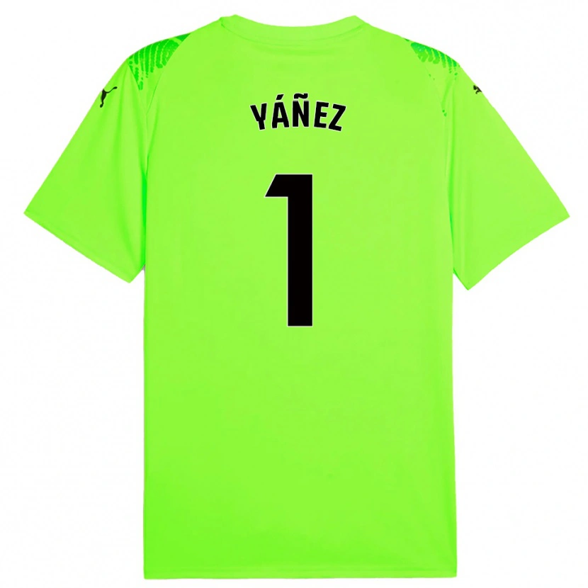 Danxen Uomo Rubén Yáñez #1 Maglia Gara Portiere Verde Prato 2025/26 Maglietta
