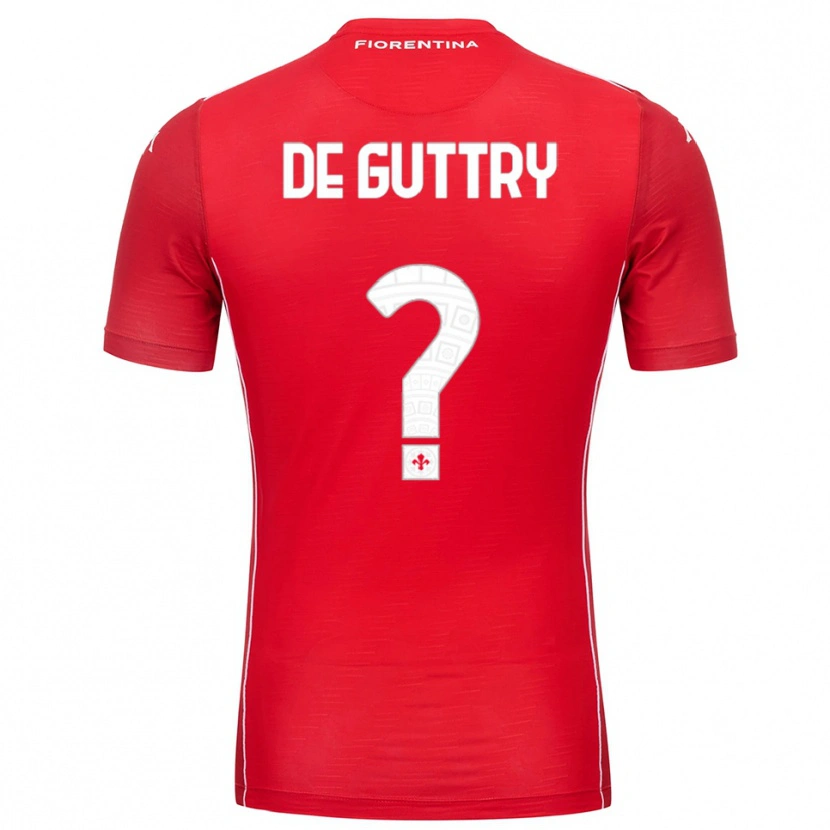 Danxen Uomo Elia De Guttry #0 Maglia Gara Portiere Rosso Bianco 2025/26 Maglietta