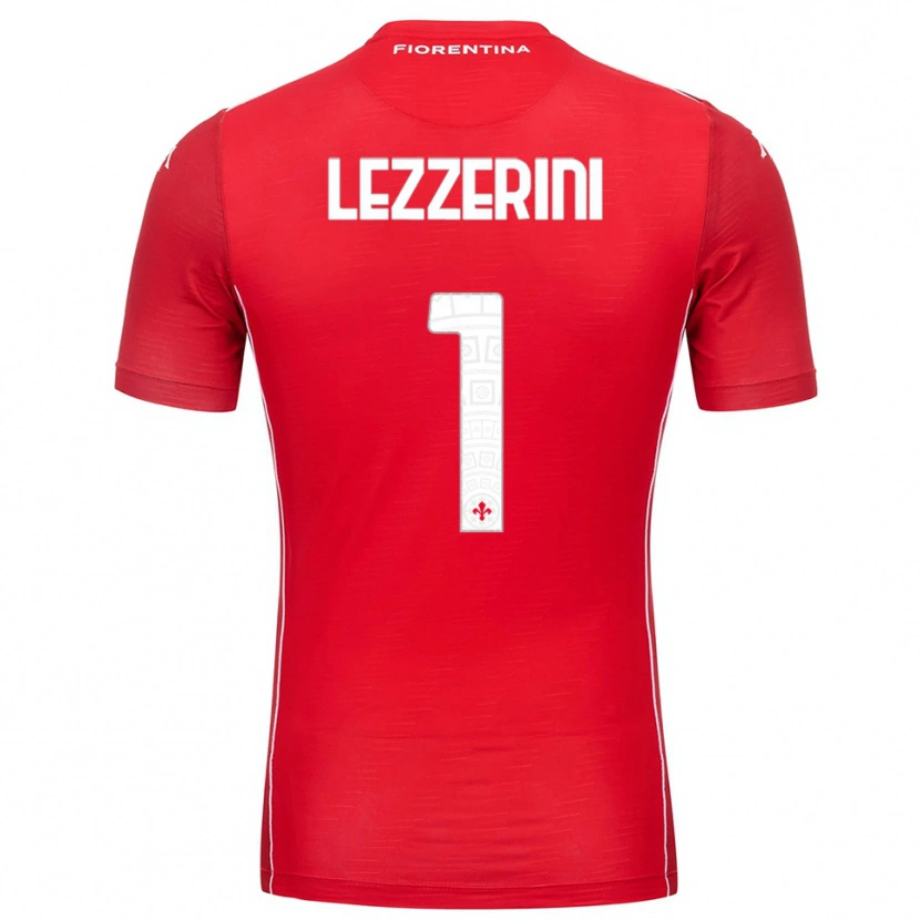 Danxen Uomo Luca Lezzerini #1 Maglia Gara Portiere Rosso Bianco 2025/26 Maglietta