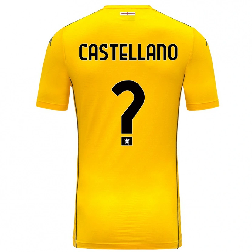 Danxen Uomo Cristiano Castellano #0 Maglia Gara Portiere Giallo Scuro Nero 2025/26 Maglietta