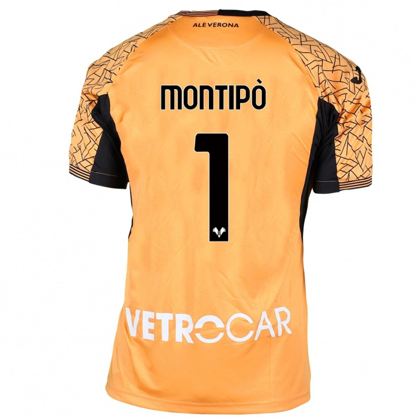 Danxen Uomo Lorenzo Montipò #1 Maglia Gara Portiere Arancione Nero Bianco 2025/26 Maglietta