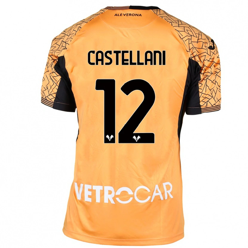 Danxen Uomo Zeno Castellani #12 Maglia Gara Portiere Arancione Nero Bianco 2025/26 Maglietta