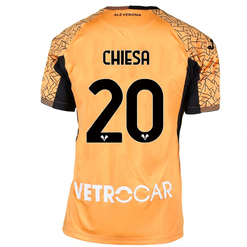 Danxen Uomo Mattia Chiesa #20 Maglia Gara Portiere Arancione Nero Bianco 2025/26 Maglietta