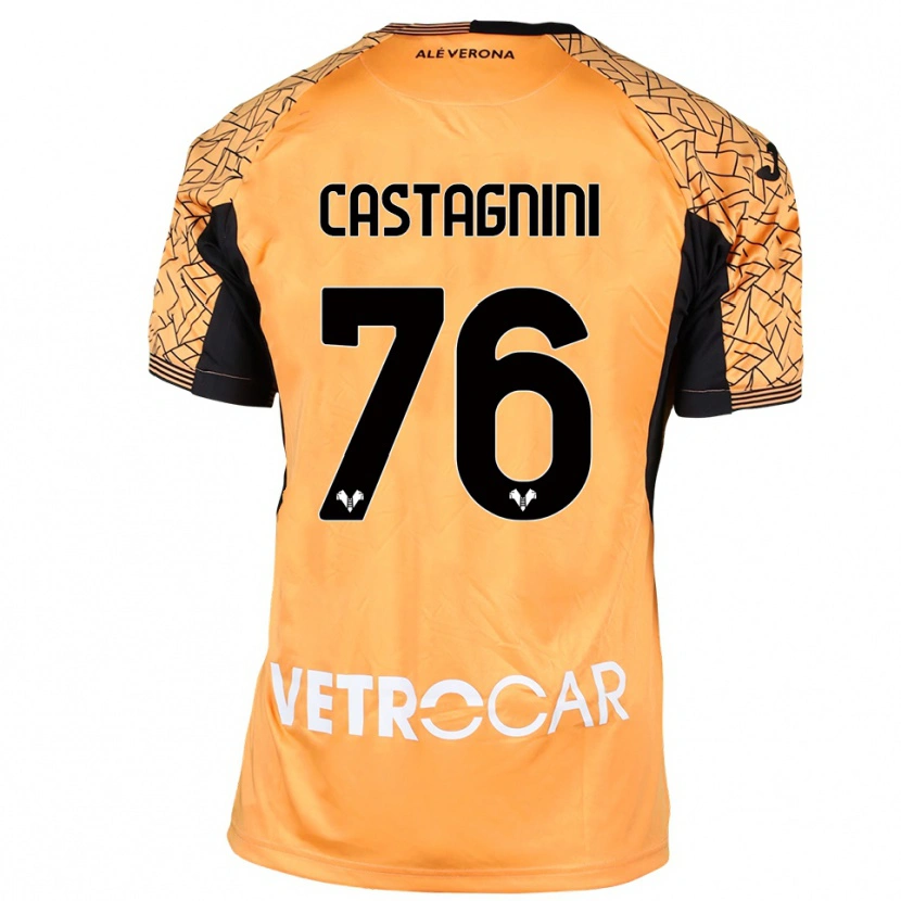 Danxen Uomo Mirko Castagnini #76 Maglia Gara Portiere Arancione Nero Bianco 2025/26 Maglietta