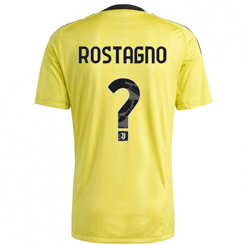 Danxen Uomo Alberto Rostagno #0 Maglia Gara Portiere Giallo Bianco 2025/26 Maglietta