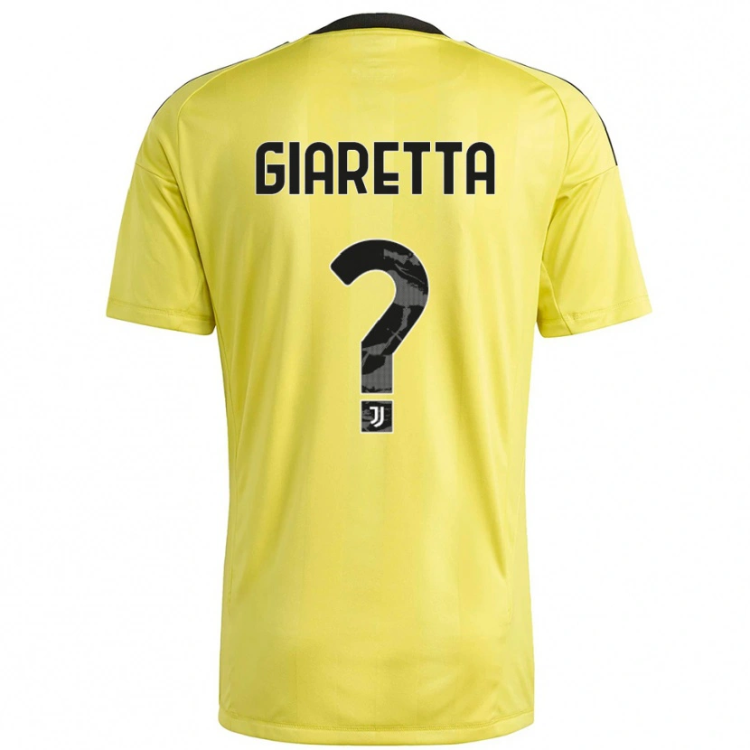 Danxen Uomo Emanuele Giaretta #0 Maglia Gara Portiere Giallo Bianco 2025/26 Maglietta