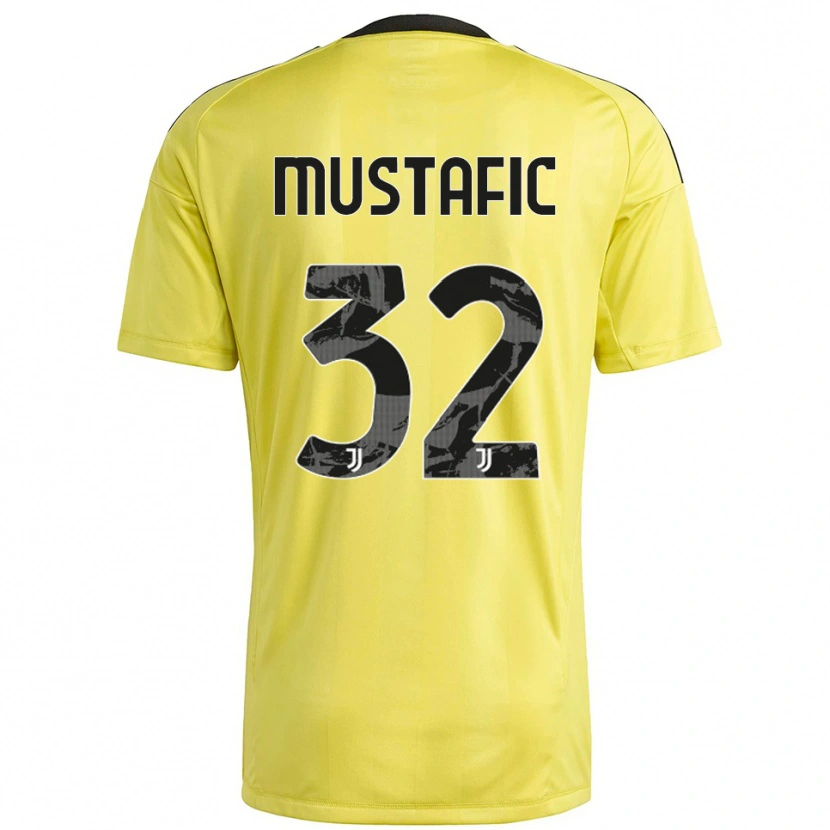 Danxen Uomo Emma Mustafic #32 Maglia Gara Portiere Giallo Bianco 2025/26 Maglietta