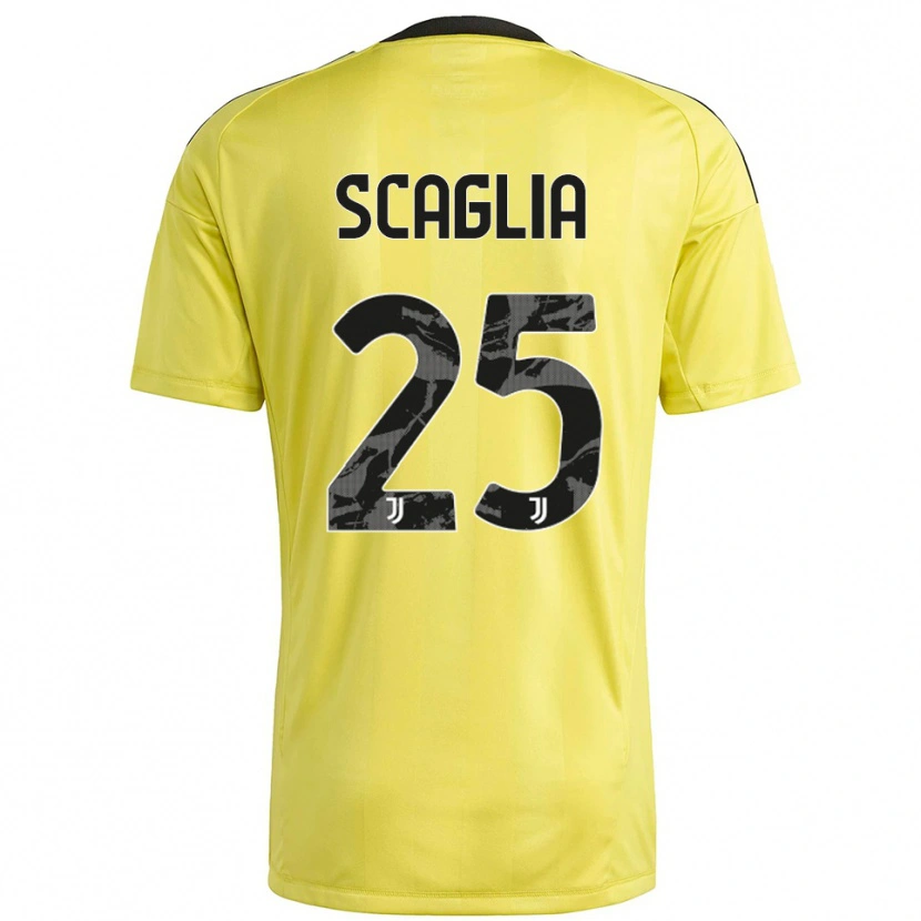 Danxen Uomo Simone Scaglia #25 Maglia Gara Portiere Giallo Bianco 2025/26 Maglietta