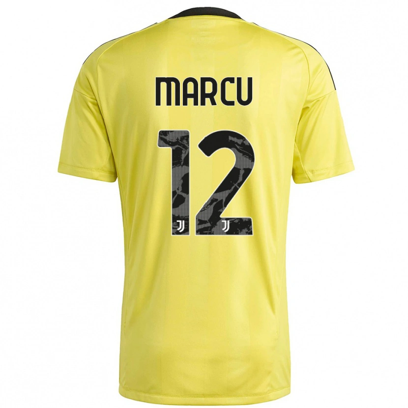 Danxen Uomo Alessio Marcu #12 Maglia Gara Portiere Giallo Bianco 2025/26 Maglietta