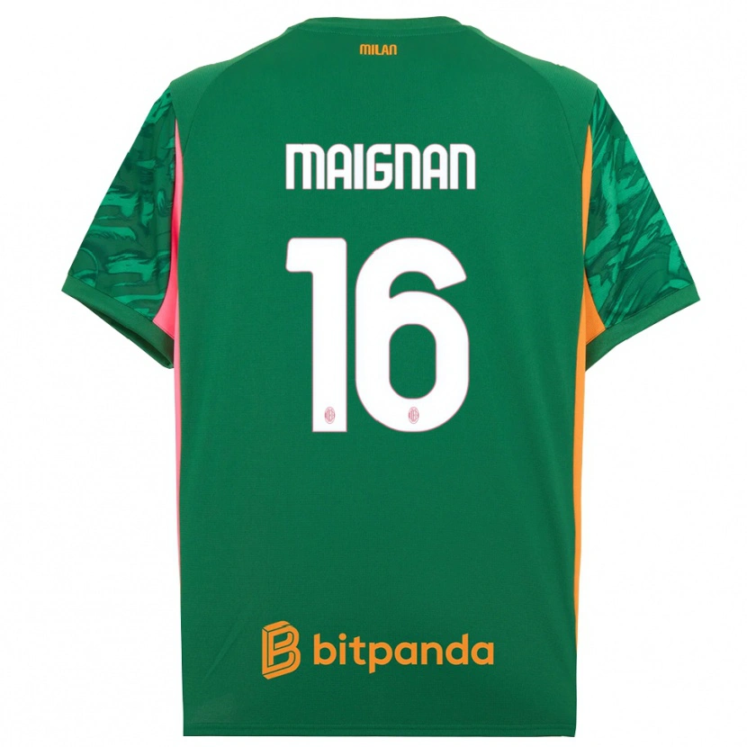 Danxen Uomo Mike Maignan #16 Maglia Gara Portiere Verde Arancione Rosa 2025/26 Maglietta
