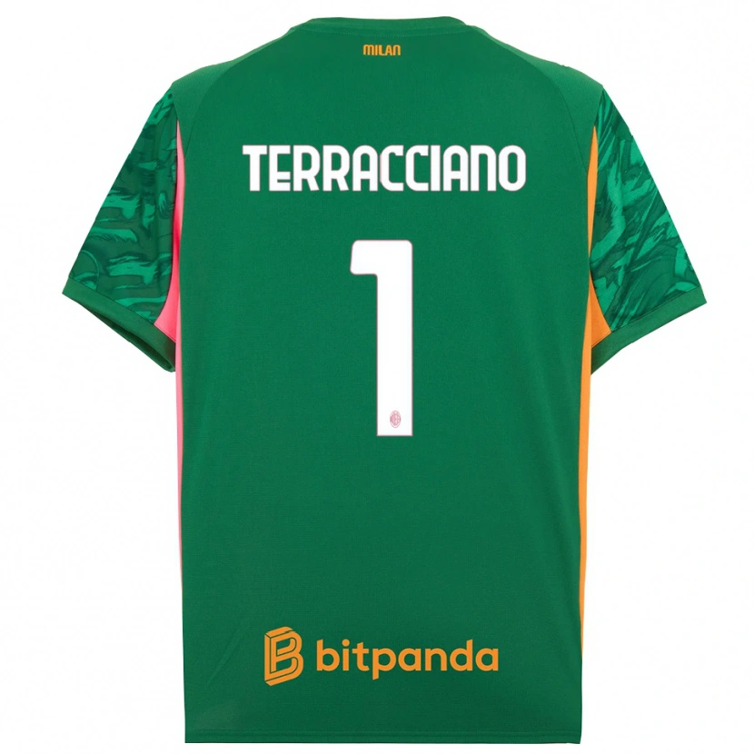 Danxen Uomo Pietro Terracciano #1 Maglia Gara Portiere Verde Arancione Rosa 2025/26 Maglietta